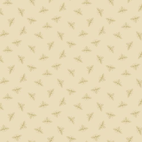 Petite Bees Fabric: Bees, Vanilla