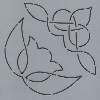 Quilt Stencil 5" Tulip/Norse Triangle