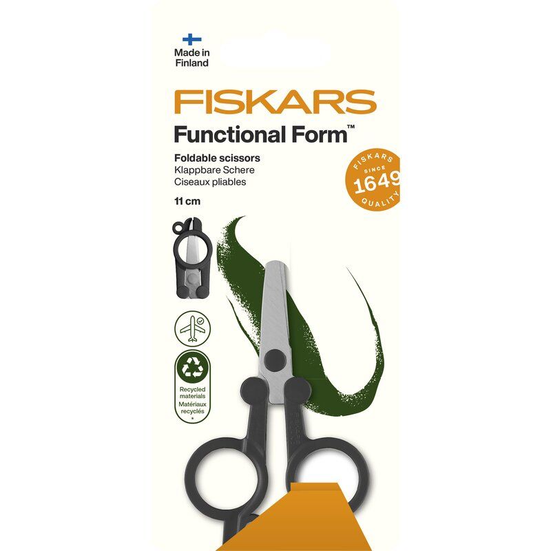 Fiskars Functional Form ReNew Foldable Scissors, 11cm