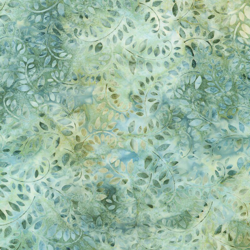 Morning Mist Batik fabric: Eucalyptus Morning Mist Batik fabric: Eucalyptus