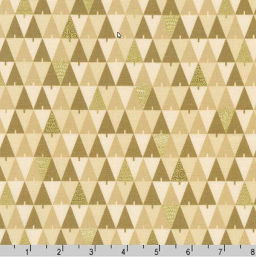 Peppermint Twist fabric: Triangles, Cream