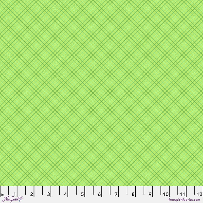 Tula Pink True Colours Fabric: On the Grid, Apple