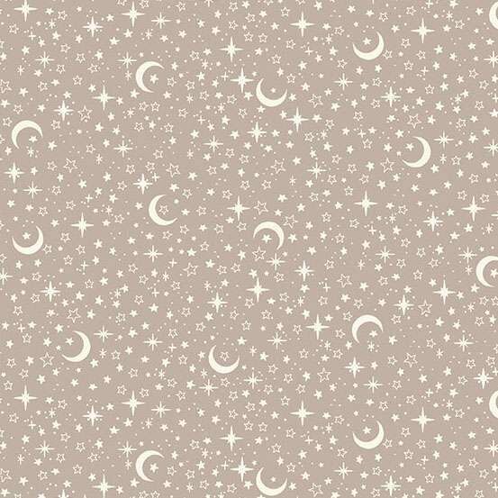 Little Ones Fabric: Stars, Grey