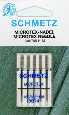 Schmetz Microtex Sewing Machine Needles Size 90/14 Schmetz Microtex Sewing Machine Needles Size 90/14