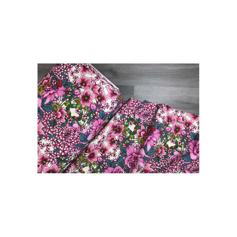 Free Spirit 108" Quilt Backs: Language of Flowers Pergola Cream (per 1/4 metre)