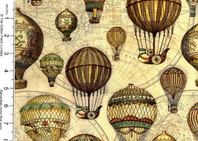 Indigo Lifestyle fabric, Balloons, 58" wide Indigo Lifestyle fabric, Balloons, 58" wide