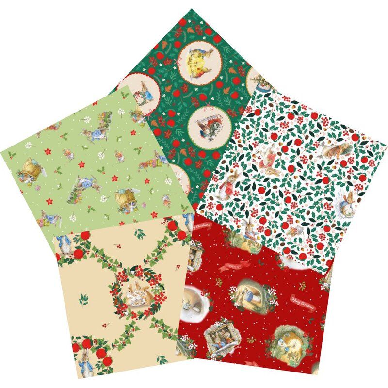 Peter Rabbit Christmas Orchard Fat Quarter Bundle Peter Rabbit Christmas Orchard Fat Quarter Bundle
