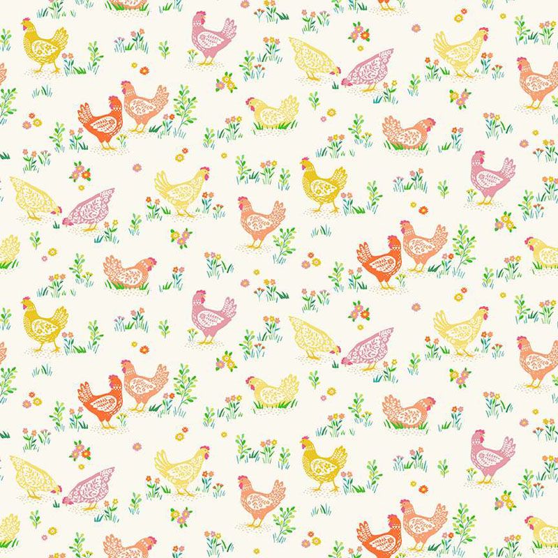 Hello Spring Fabric: Happy Hens