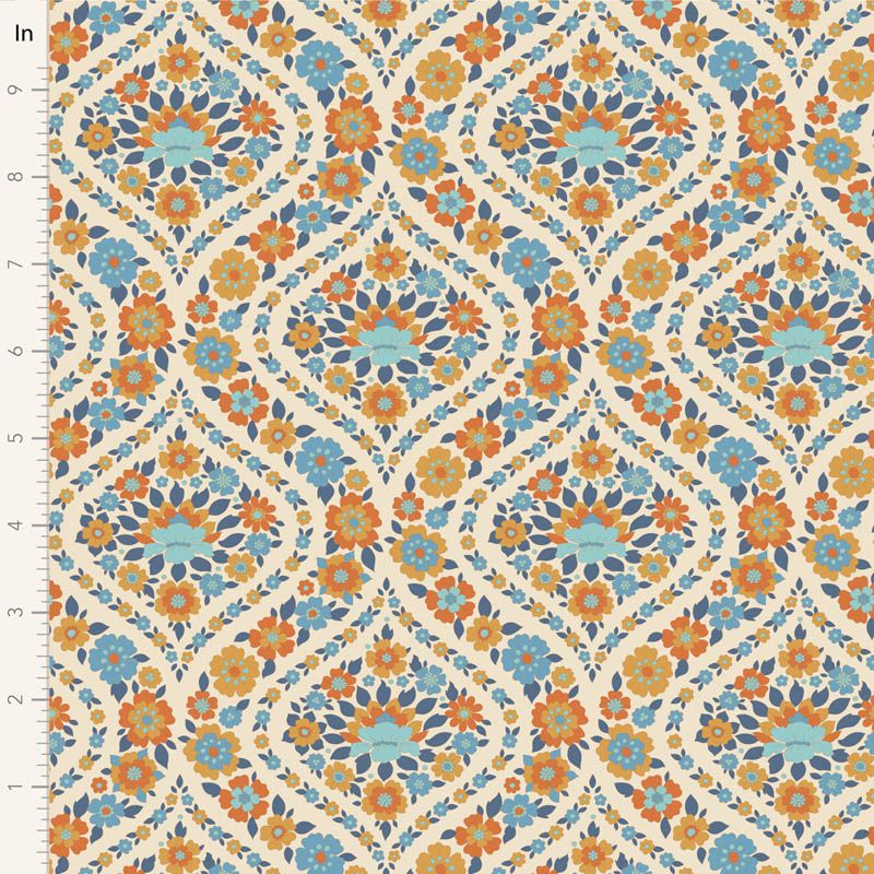 Tilda Wallflower fabric: Bianca, Blue