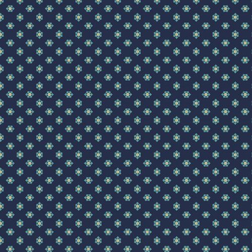 Midnight Meadow fabric: Daisy, Navy