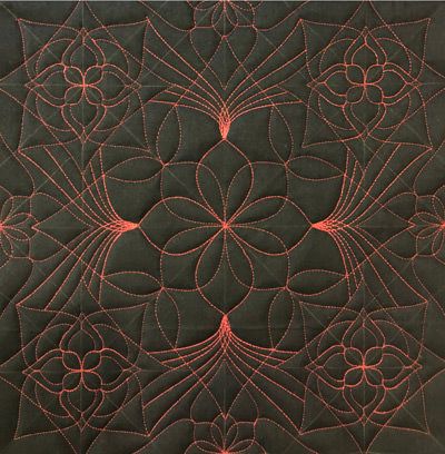 Clematis  Squared Up Pattern by Angela Attwood