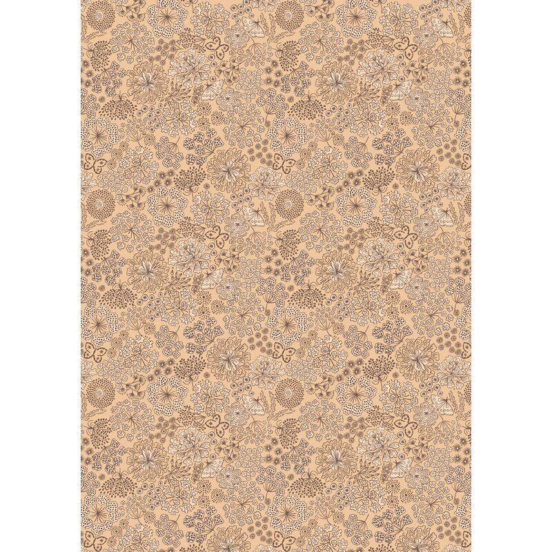 Jardin d'Automne fabric: Autumn Butterfly Floral on Light Caramel Jardin d'Automne fabric: Autumn Butterfly Floral on Light Caramel