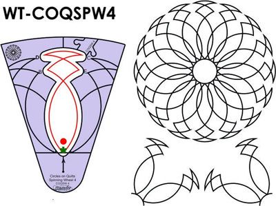 Westalee Ruler Circles on Quilts: Spinning Wheels 4  11 1/2"