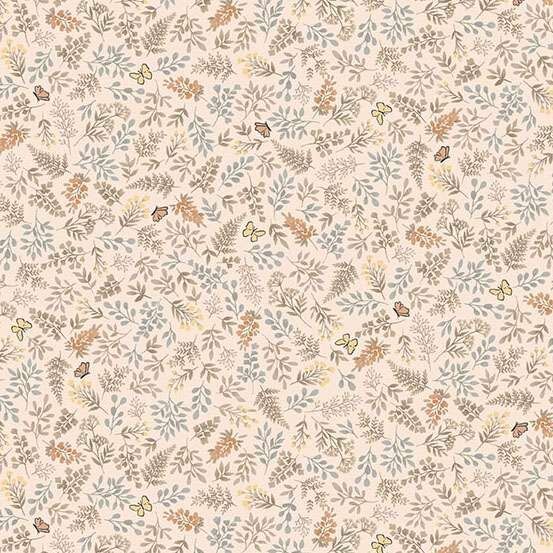 Little Ones Fabric: Foliage, Coral