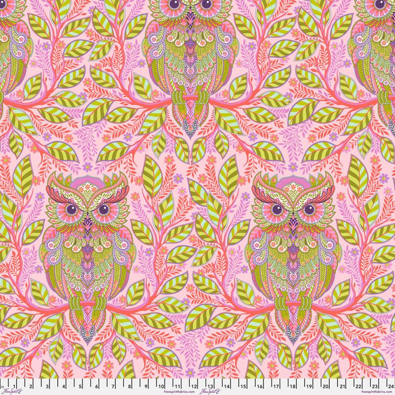 Full Moon Forest fabric: Hootie Patootie, Honey