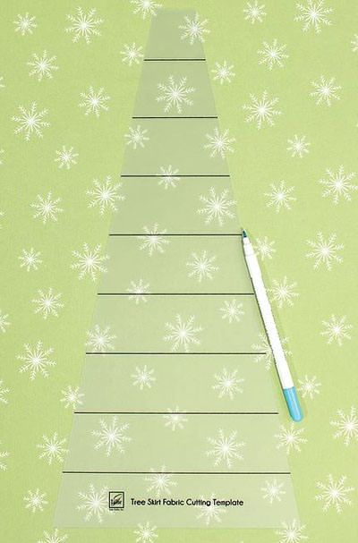 June Tailor Christmas Tree Skirt Quilt as You Go PrePrinted Wadding