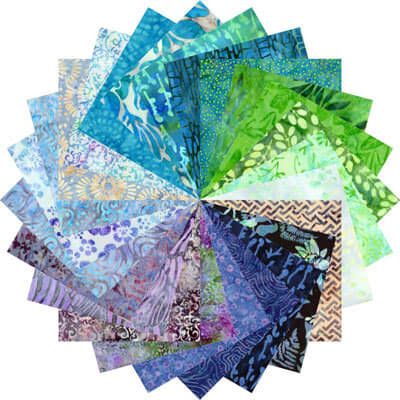 Batik Fabric Chill 5" Charm Pack