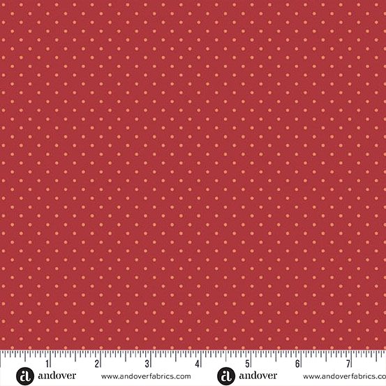 Poppy Seeds fabric: Poppy Seeds, Cranberry
