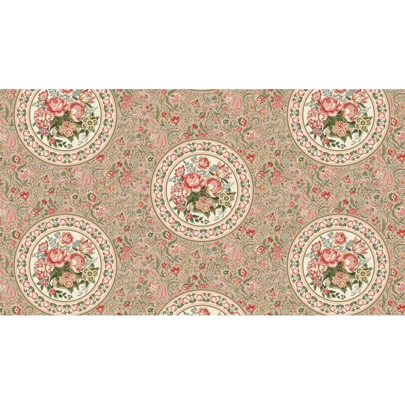 Manoir Antiques Roadshow fabric: Medallion, Tan Multi