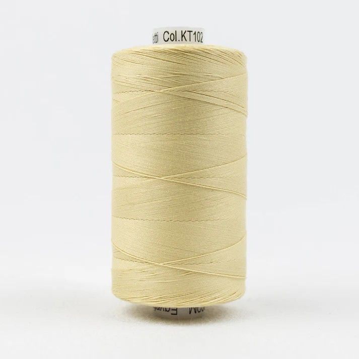 Konfetti Thread: 50wt 3 ply 100% Cotton. 1000m Spool Ecru
