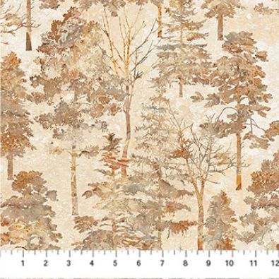Rooted fabric: Trees, Cream