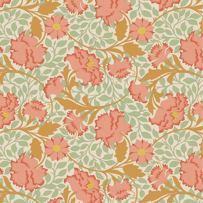 Tilda Songbird fabric: Flora, Coral