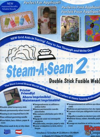 Steam A Seam 2 Fusible Web, 5 Sheets Steam A Seam 2 Fusible Web, 5 Sheets