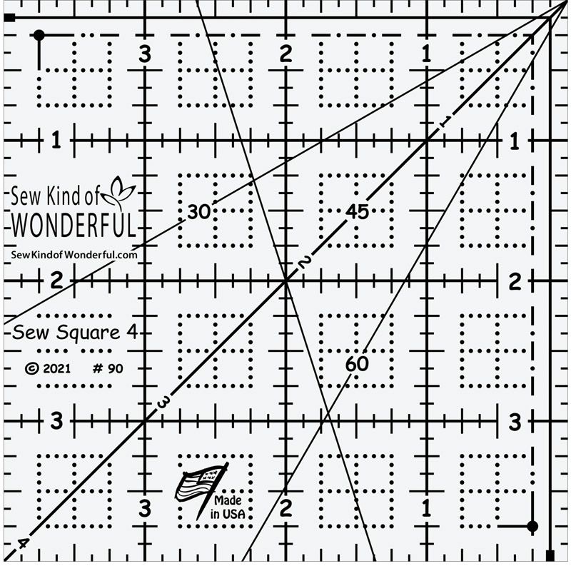 4" Sew Square Ruler 4" Sew Square Ruler