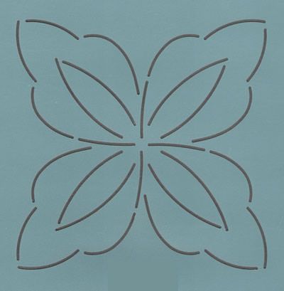 Quilt Stencil  6" Fancy Pinwheel