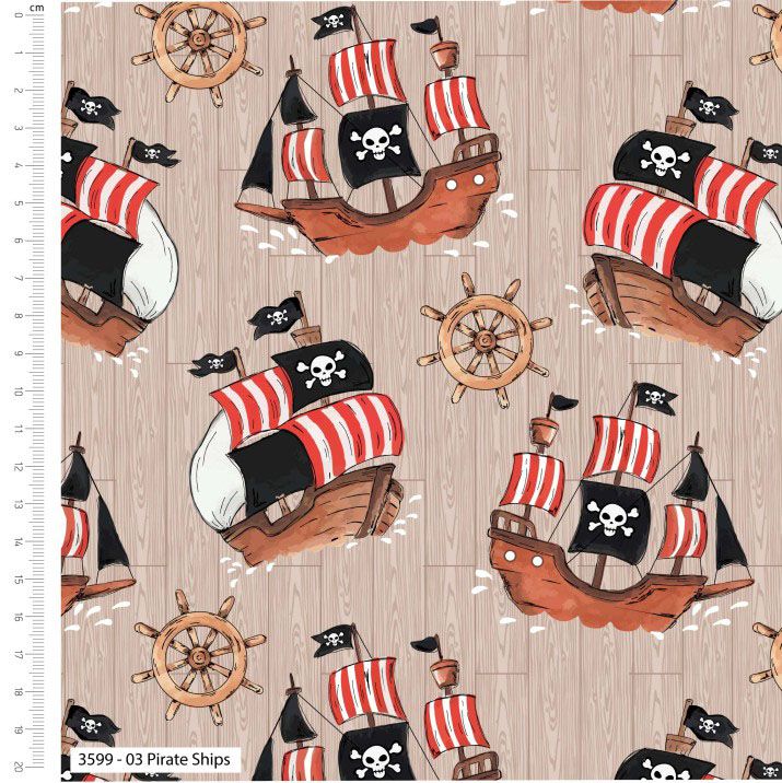 Ship Ahoy fabric: Pirate Ship Ship Ahoy fabric: Pirate Ship
