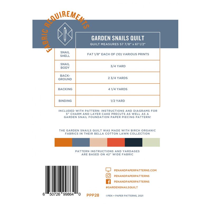 Garden Snails Quilt Pattern