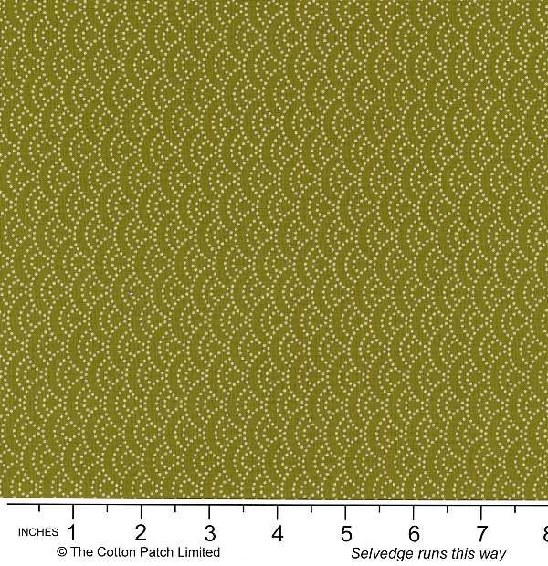Sevenberry Classics fabric: Clamshell Waves, Green