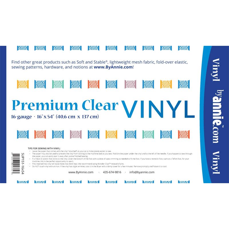 Premium Clear Vinyl 16 inch x 54 inch