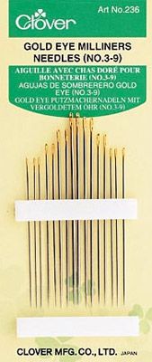 Clover Gold Eye Milliners Needles (Assorted) Clover Gold Eye Milliners Needles (Assorted)