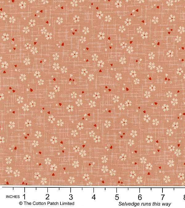 Sevenberry Favourites fabric: Blossom and Hearts, Pink