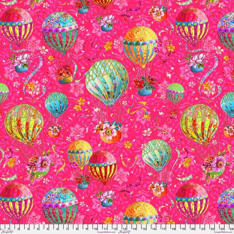 Festival Fabric: Balloons, Pink