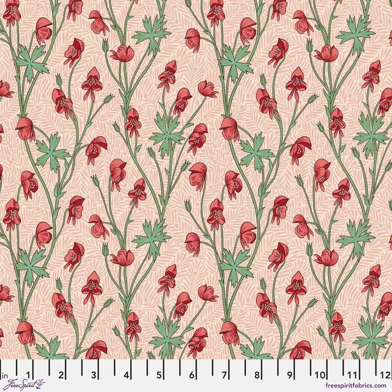 Bedford Park fabric: Monkshood, Fuchsia