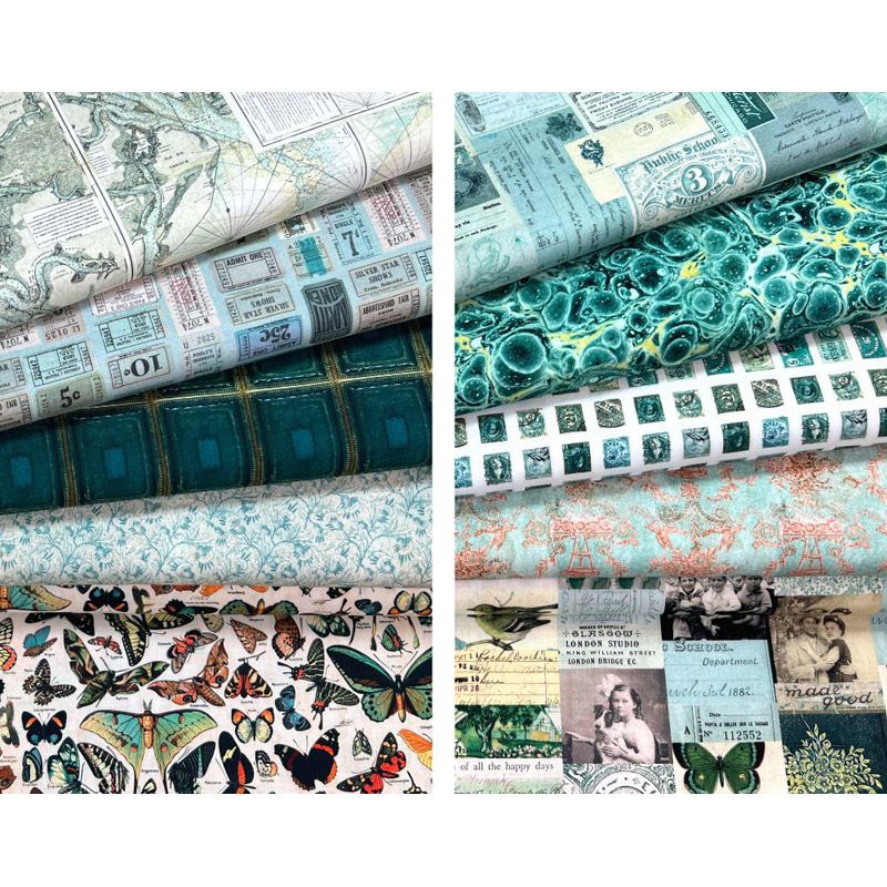 Tim Holtz Eclectic Elements Palette Teal + Blue 10" Patchwork Palette Tim Holtz Eclectic Elements Palette Teal + Blue 10" Patchwork Palette