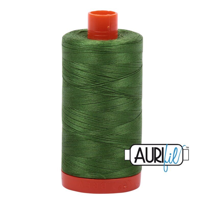 Aurifil 50 Dark Grass Green Thread, 5018