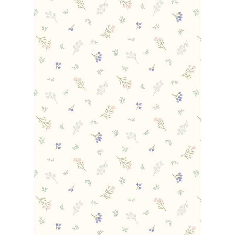 Sky Garden fabric: Scattered Sprig, Cream