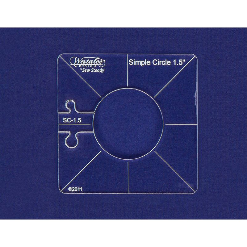 Westalee Ruler Simple Circles Set 1 4 Piece Set (1/2”, 1”, 1 1/2”, 2”)