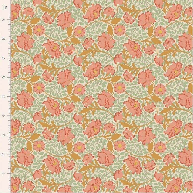 Tilda Songbird fabric: Flora, Coral