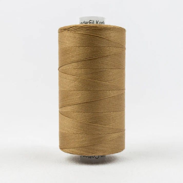 Konfetti Thread: 50wt 3 ply 100% Cotton. 1000m Spool Warm Brown