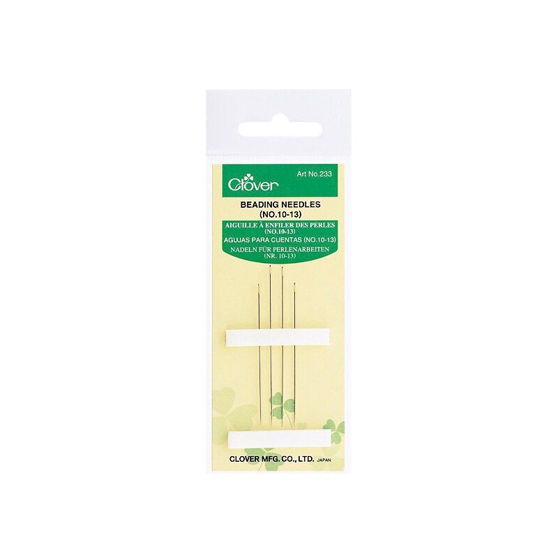 Clover Beading Needles No. 10-13 4pcs