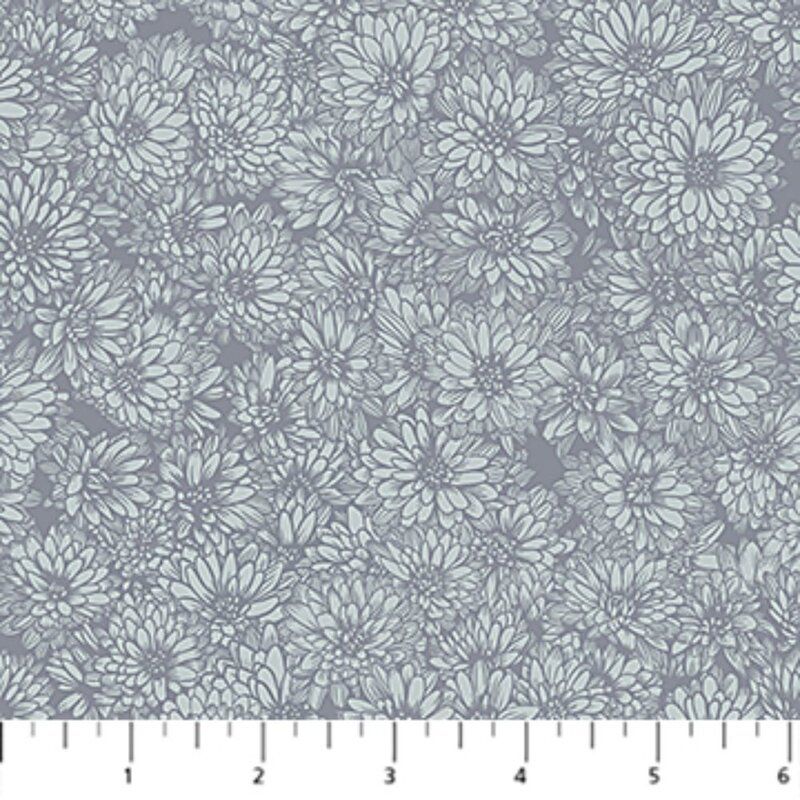 Indelible Soft fabric: Chrysanthemum Grey, Lush