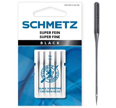 Schmetz Black Super Fine Sewing Machine Needles Size 70/10 Schmetz Black Super Fine Sewing Machine Needles Size 70/10