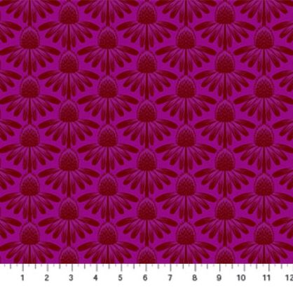 Indelible fabric: Echinacea, Lush Cherry