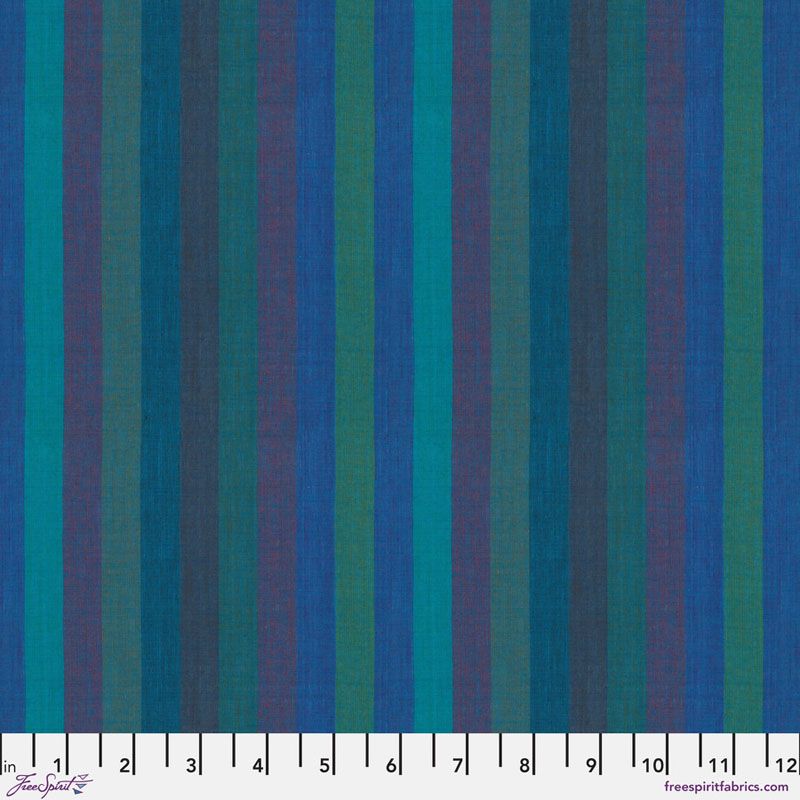 Kaffe Fassett Fabric: Broad Woven Stripe, Blue