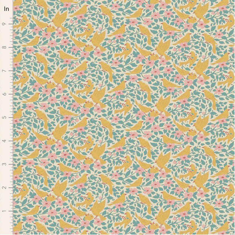 Tilda Songbird fabric: Ava, Teal