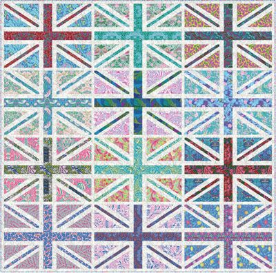 Regent Street Union Jack Quilt Kit Super Sized Regent Street Union Jack Quilt Kit Super Sized